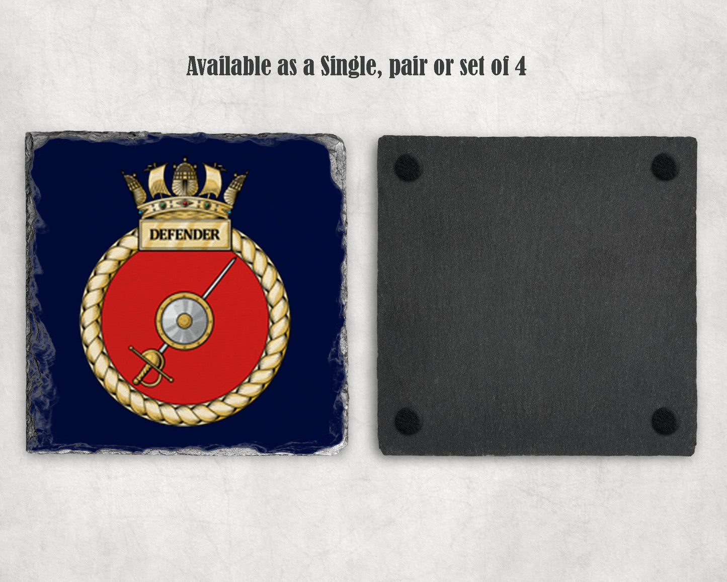 HMS Defender - Slate Coaster