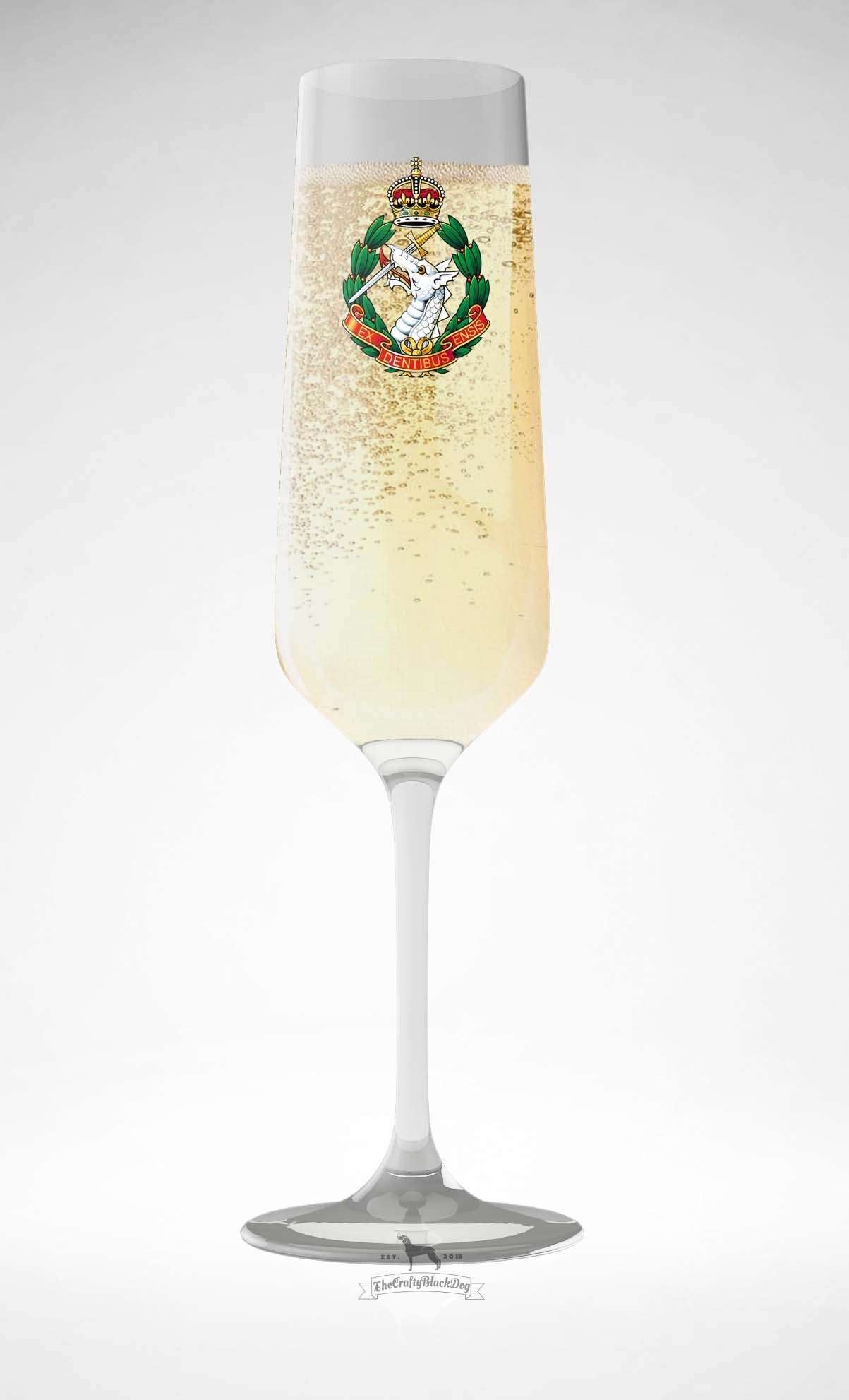 Royal Army Dental Corps - Champagne/Prosecco Flutes (New King's Crown)
