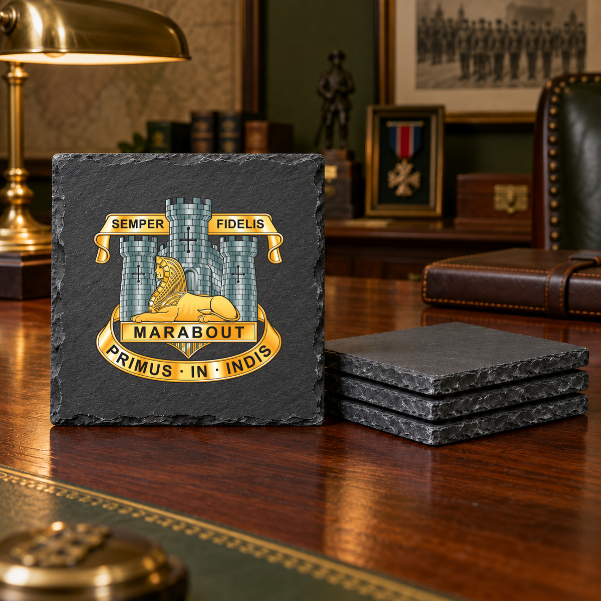 Devon & Dorset - Slate Coaster Set | The Crafty Black Dog