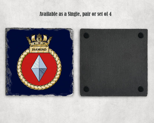 HMS Diamond - Slate Coaster