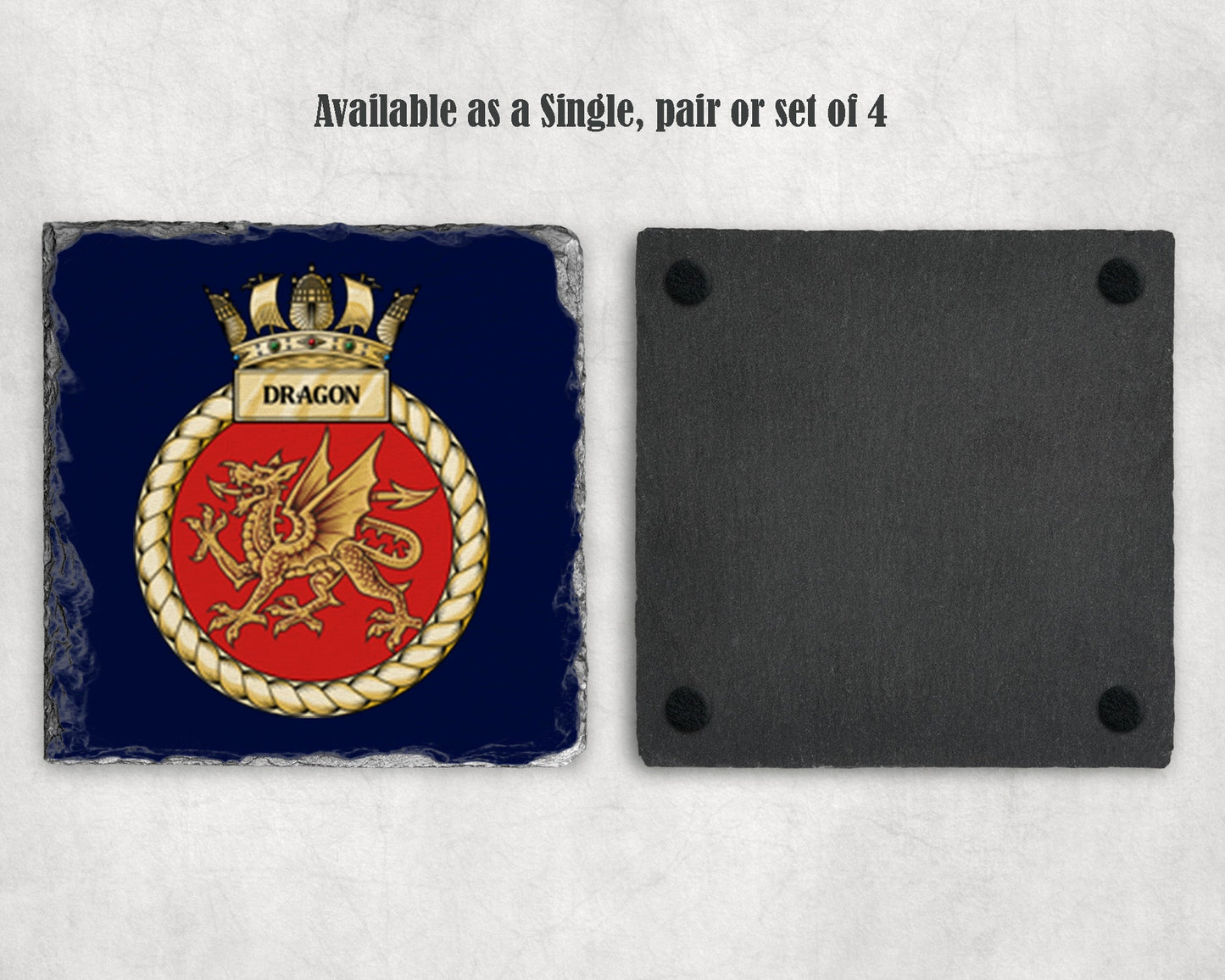 HMS Dragon - Slate Coaster