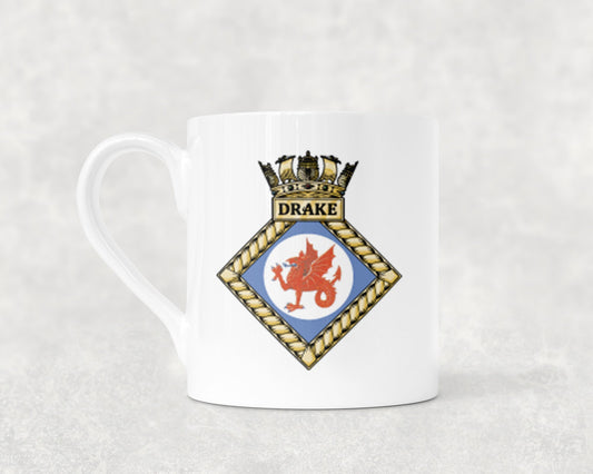 HMS Drake (HMNB Devonport) - Bone China Mug