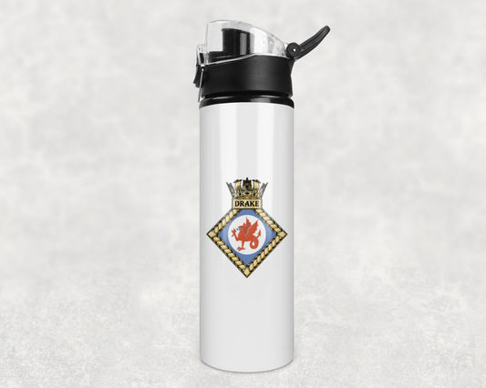 HMS Drake (HMNB Devonport) - Flip Top Water Bottle