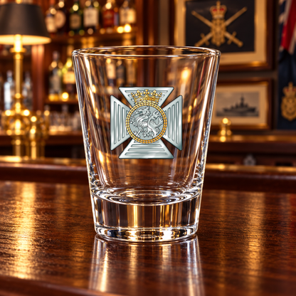 Duke of Edinburgh Royal Regiment - Shot Glasses | The Crafty Black Dog — Frosted_Shot_Glass_Military_Bar_Smart_Object copy