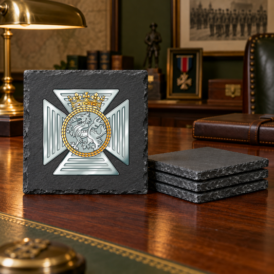 Duke of Edinburgh Royal Regiment - Slate Coaster Set | The Crafty Black Dog