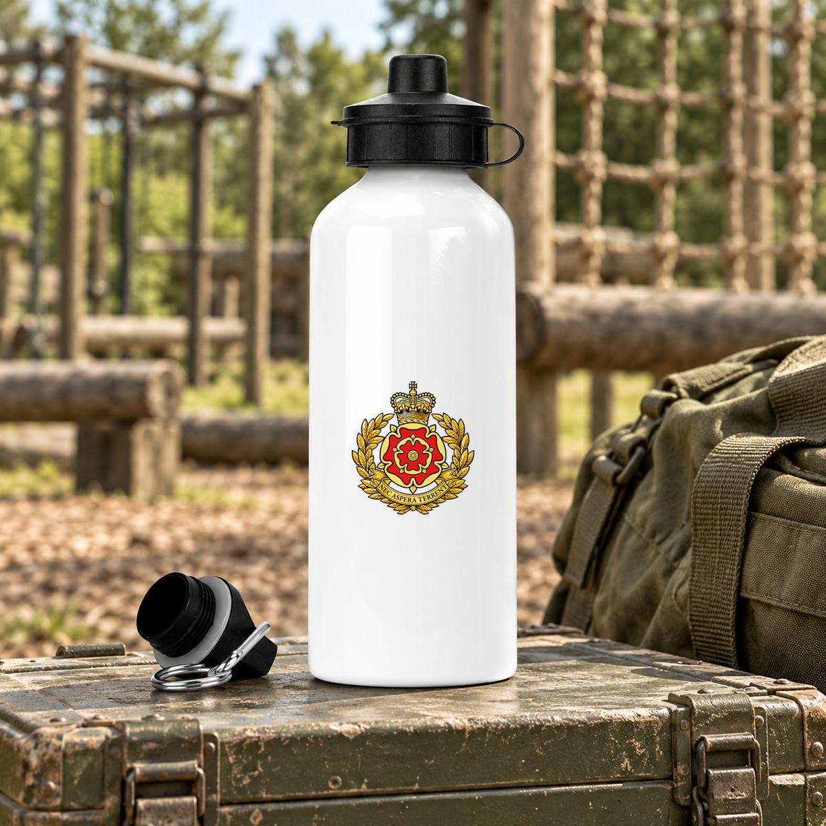 Duke of Lancaster's Regiment - Water Bottle | The Crafty Black Dog â€” 20oz_Water_Bottle_Military_Fitness_Smart_Object copy