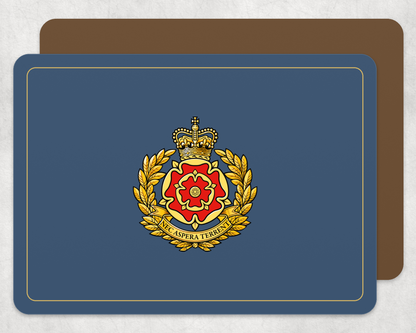 Duke of Lancaster's Regiment - Placemat â€” Light_Navy_Gold_Hardback_Placemat-2 copy