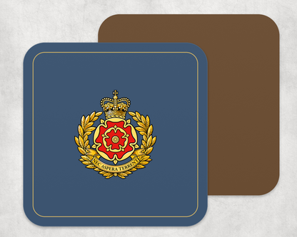 Duke of Lancaster's Regiment - Placemat â€” Navy_Gold_Hardback_Coaster