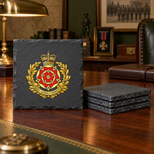 Duke of Lancaster's Regiment - Slate Coaster Set | The Crafty Black Dog
