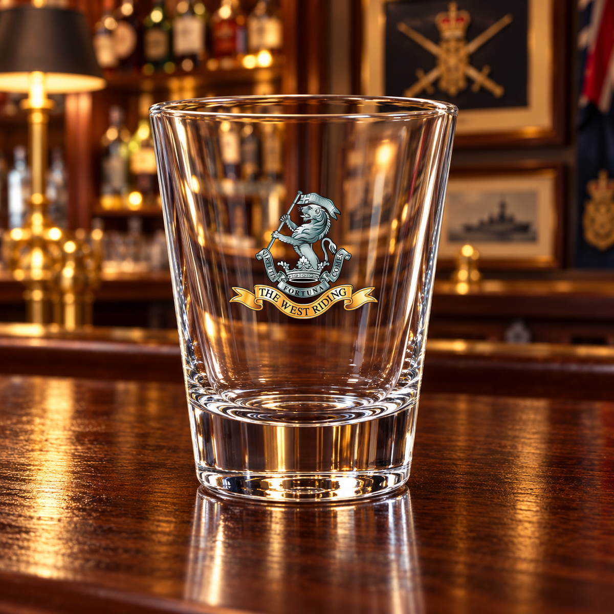 Duke of Wellington Regiment - Shot Glasses | The Crafty Black Dog — Frosted_Shot_Glass_Military_Bar_Smart_Object copy