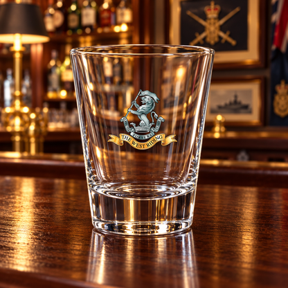 Duke of Wellington Regiment - Shot Glasses | The Crafty Black Dog — Frosted_Shot_Glass_Military_Bar_Smart_Object copy