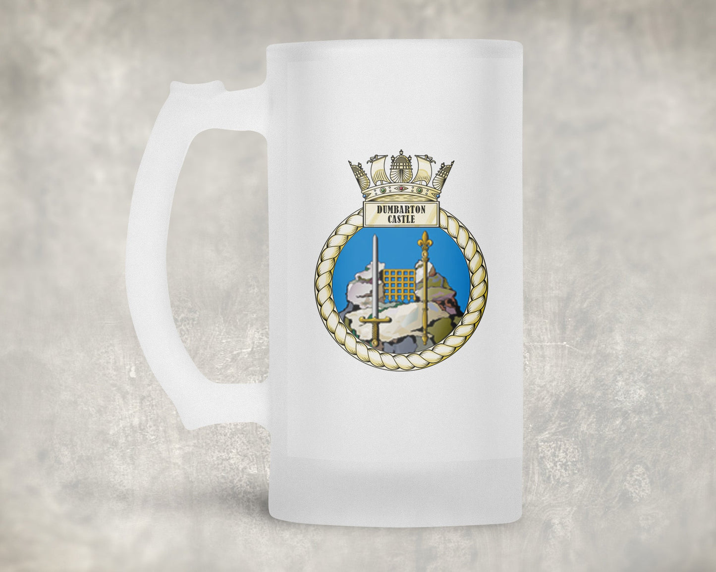 HMS Dumbarton Castle - Frosted Stein/Tankard/Beer Mug - Frosted Stein/Tankard/Beer Mug
