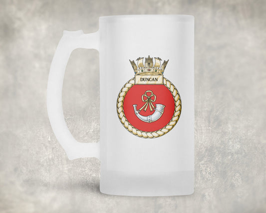 HMS Duncan - Frosted Stein/Tankard/Beer Mug - Frosted Stein/Tankard/Beer Mug