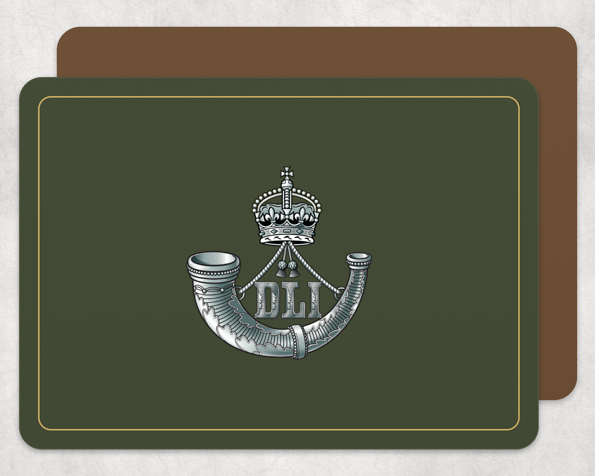 Durham Light Infantry - Placemat â€” Rifle_Green_Gold_Hardback_Placemat copy