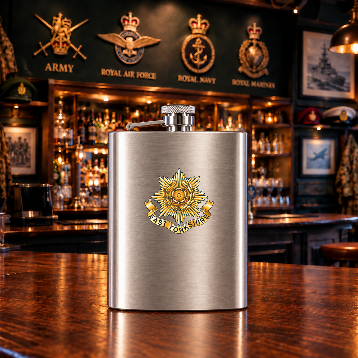 East Yorkshire Regiment - Hip Flask | The Crafty Black Dog â€” Hip_Flask