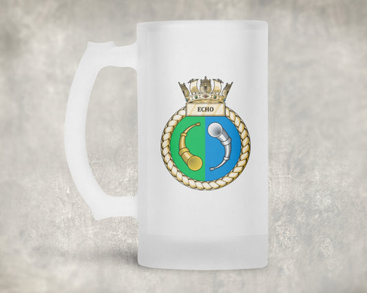 HMS Echo - Frosted Stein/Tankard/Beer Mug - Frosted Stein/Tankard/Beer Mug