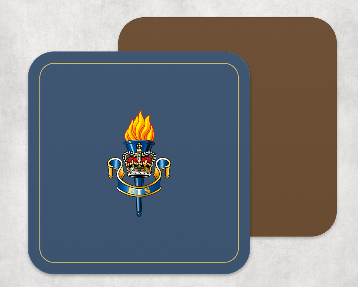 Education Training Services - Placemat â€” Navy_Gold_Hardback_Coaster