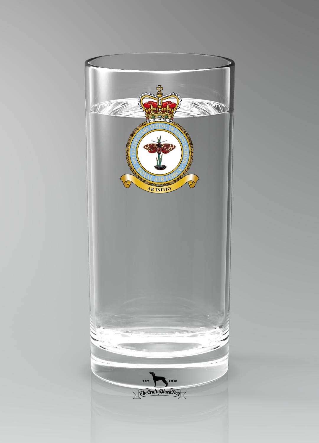 No1 Elementary Flying Training School RAF - Straight Gin/Mixer/Water Glass