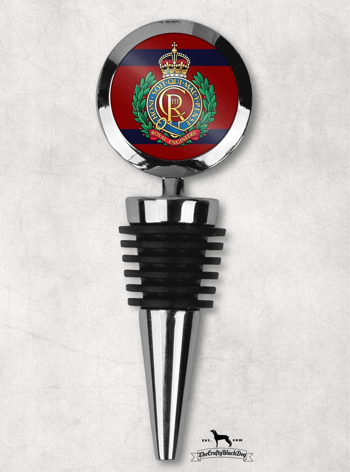 Royal Engineers - Wine Bottle Stopper (New King's Crown)