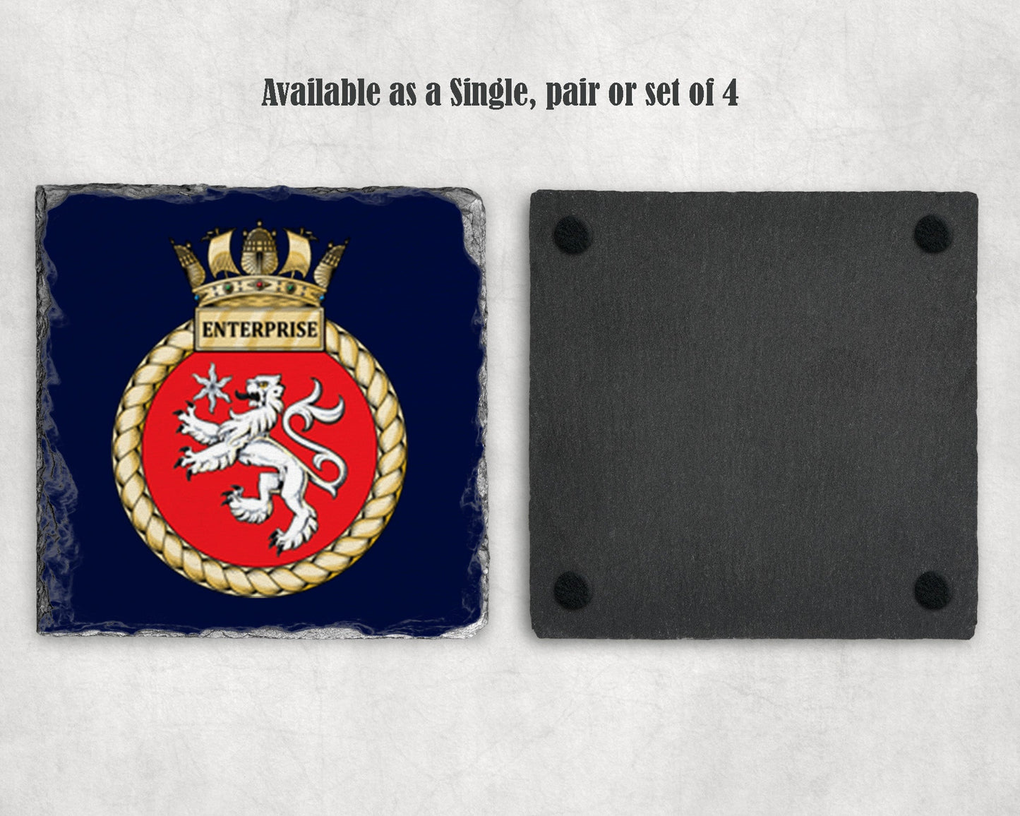 HMS Enterprise - Slate Coaster