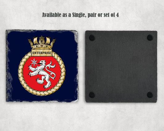 HMS Enterprise - Slate Coaster