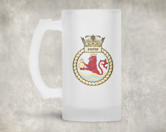 HMS Exeter - Frosted Stein/Tankard/Beer Mug - Frosted Stein/Tankard/Beer Mug