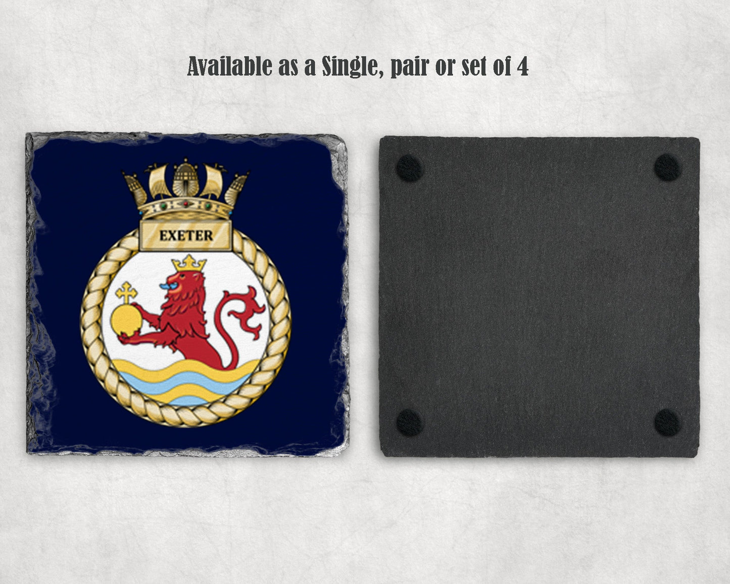 HMS Exeter - Slate Coaster