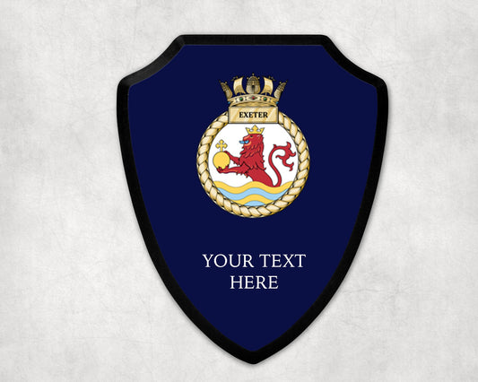 HMS Exeter - Royal Navy Printed Wall Shield