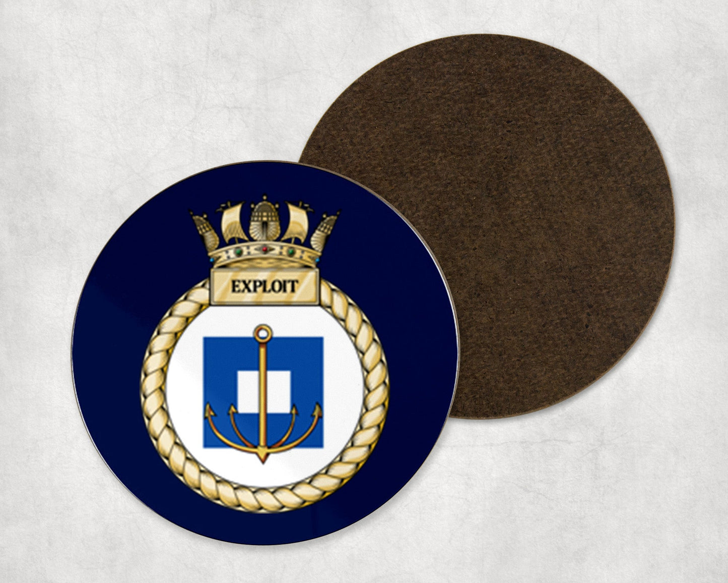 HMS Exploit - Round Coaster Set