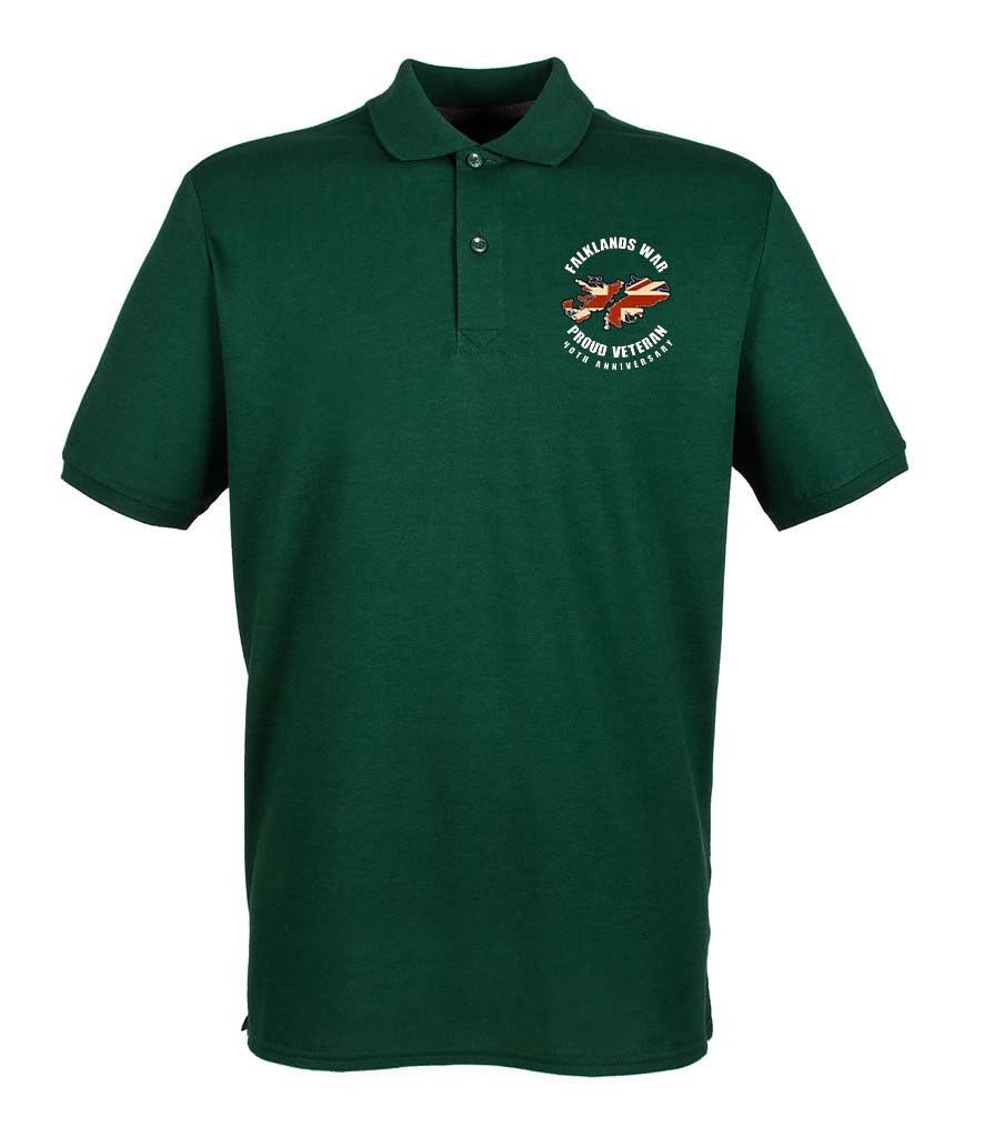 FALKLANDS WAR VETERAN 40th Anniversary Embroidered Polo Shirt