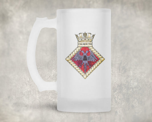 HMS Falmouth - Frosted Stein/Tankard/Beer Mug - Frosted Stein/Tankard/Beer Mug