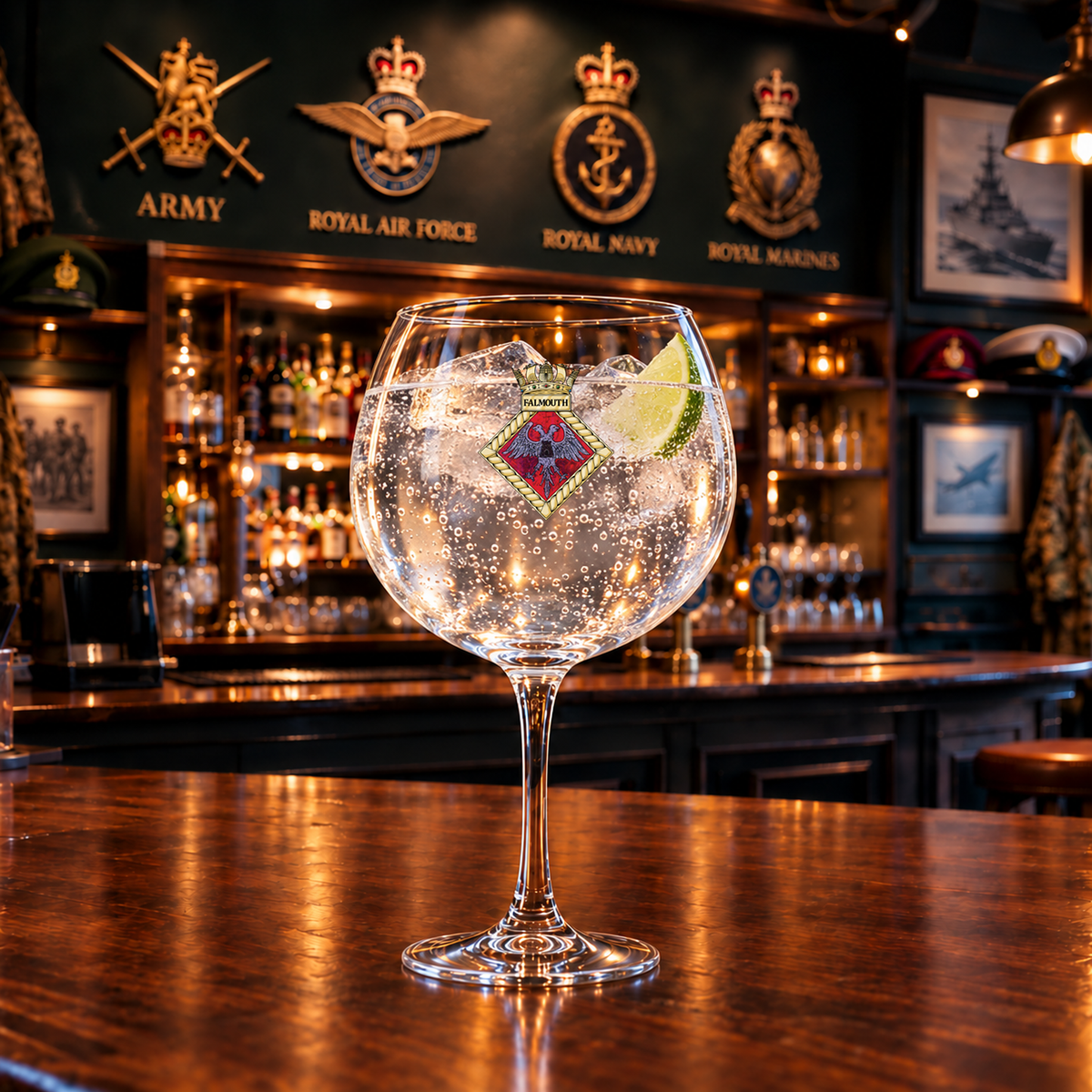 HMS Falmouth - Gin Glass | The Crafty Black Dog