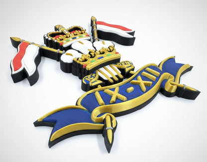 9th/12th Royal Lancers (Prince of Wales) 3D Printed Cap Badge