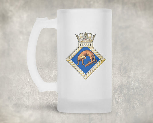 HMS Ferret - Frosted Stein/Tankard/Beer Mug - Frosted Stein/Tankard/Beer Mug