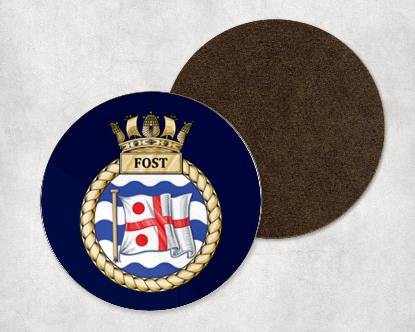 Flag Officer Sea Training FOST - Round Coaster Set