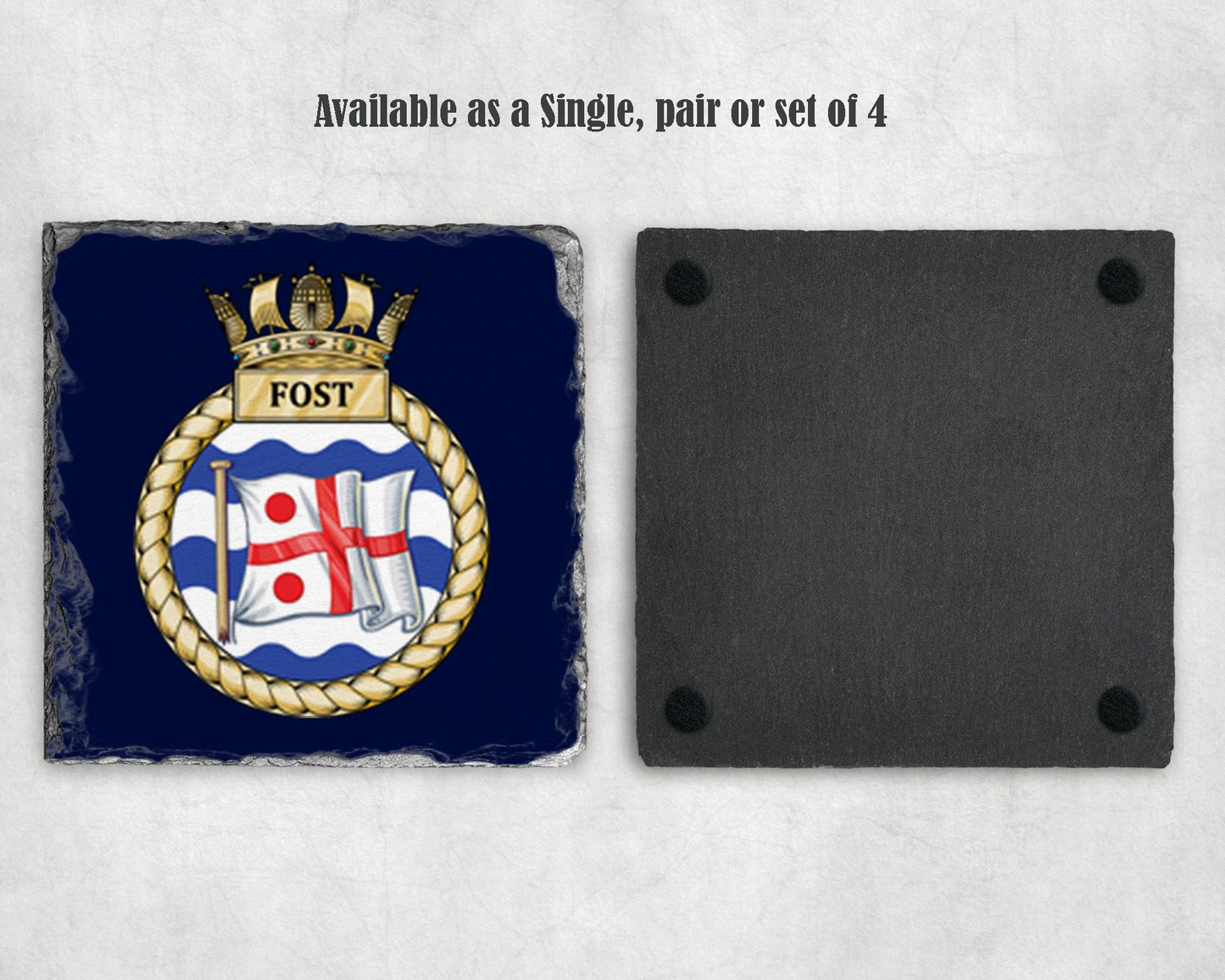 Flag Officer Sea Training FOST - Slate Coaster