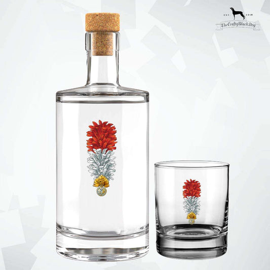 Royal Regiment Fusiliers Hackle - Fill Your Own Spirit Bottle (New King's Crown)