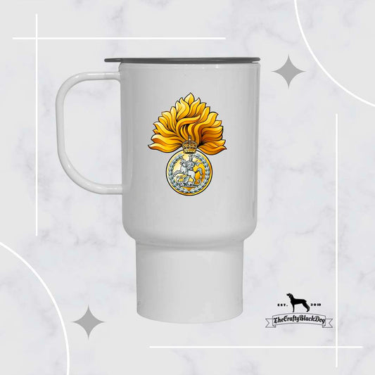 Royal Regiment of Fusiliers Crest - TRAVEL MUG (New King's Crown)