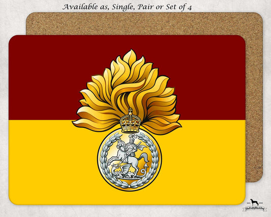 Royal Regiment Fusiliers crest - Placemat(s) (New King's Crown)