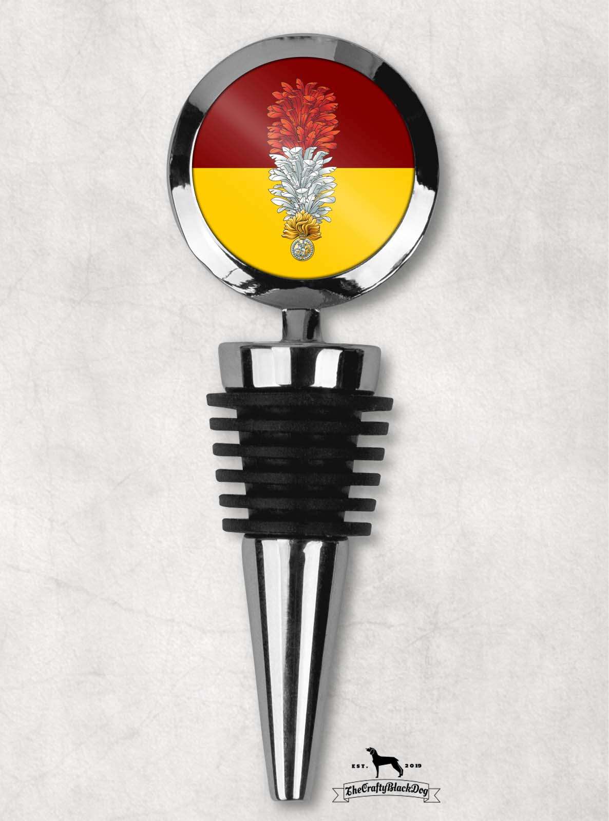 Royal Regiment Fusiliers Hackle - Wine Bottle Stopper (New King's Crown)