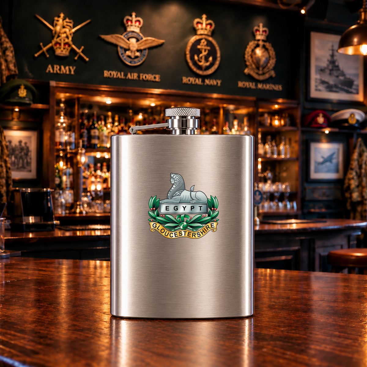 Gloucesteshire Regiment - Hip Flask | The Crafty Black Dog â€” Hip_Flask