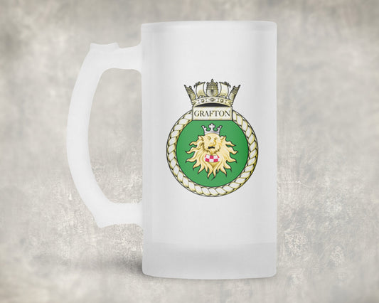 HMS Grafton - Frosted Stein/Tankard/Beer Mug - Frosted Stein/Tankard/Beer Mug