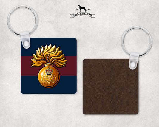 Grenadier Guards WO Cypher - Square Key Ring (King's New Crown)