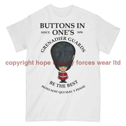 Grenadier Guards Buttons In One's Military Printed T-Shirt