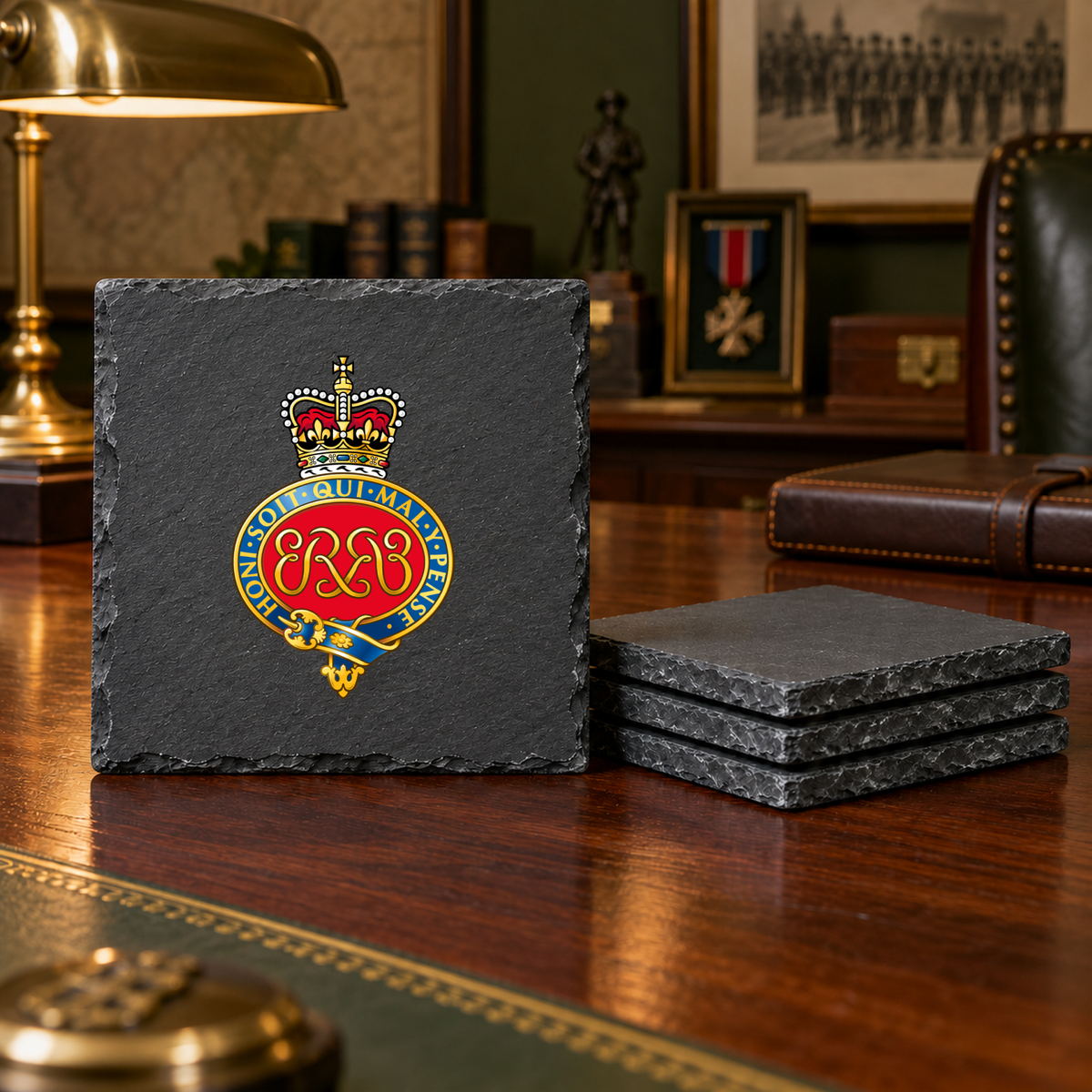 Grenadier Guards Cypher - Slate Coaster Set | The Crafty Black Dog