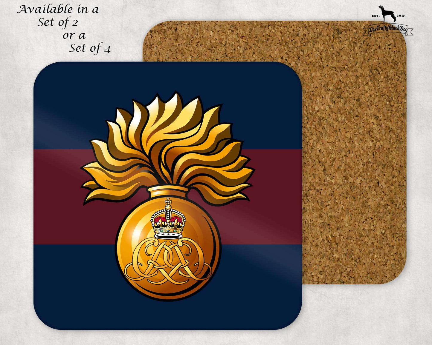 Grenadier Guards WO Cypher - COASTER SET (New King's Crown)