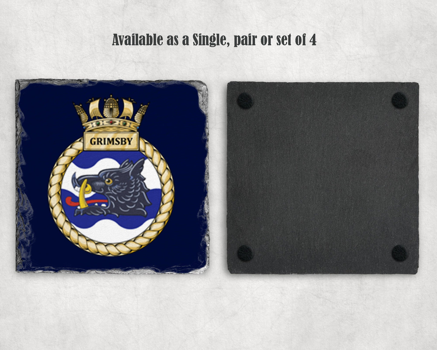 HMS Grimsby - Slate Coaster