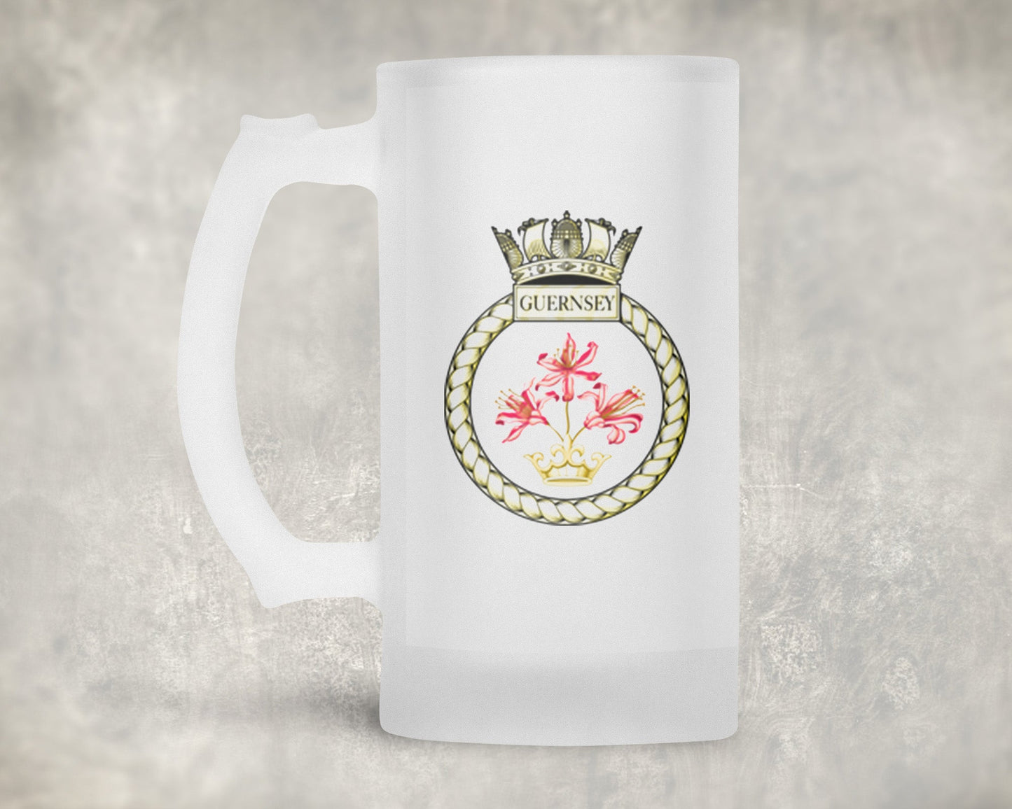 HMS Guernsey - Frosted Stein/Tankard/Beer Mug - Frosted Stein/Tankard/Beer Mug