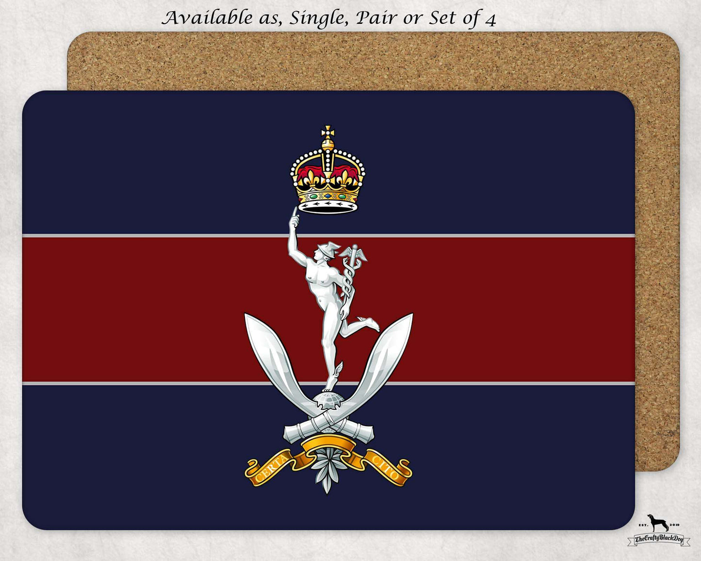 Queen's Gurkha Signals - Placemat(s) (New King's Crown)