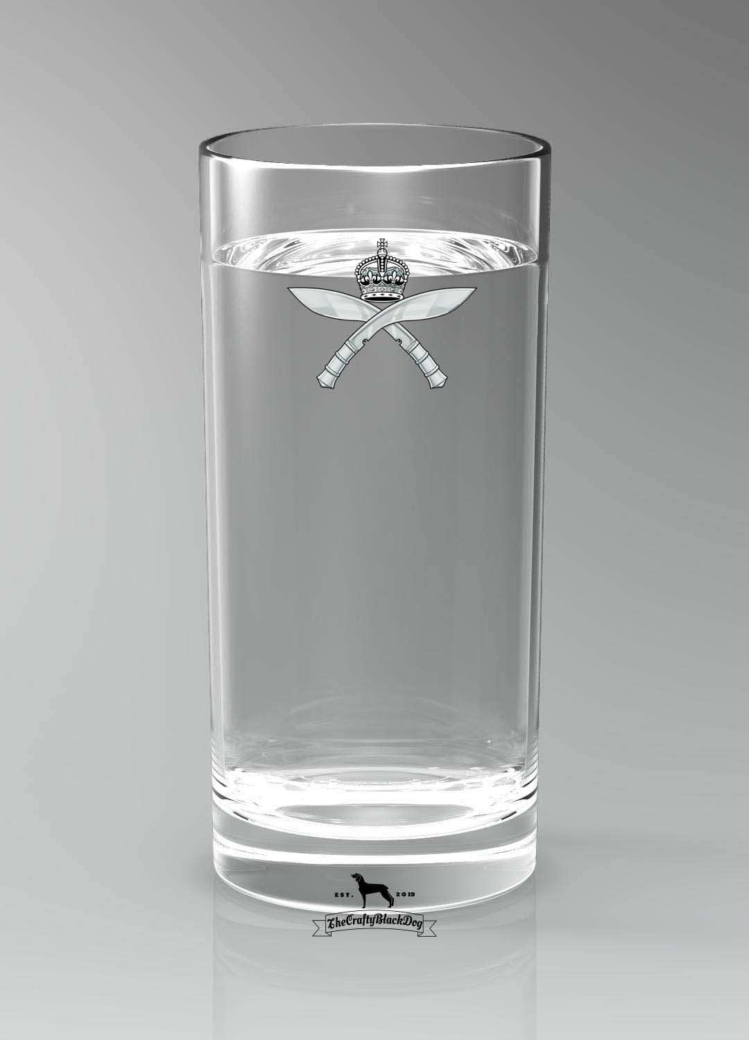 Royal Gurkha Regiment - Straight Gin/Mixer/Water Glass (New King's Crown)